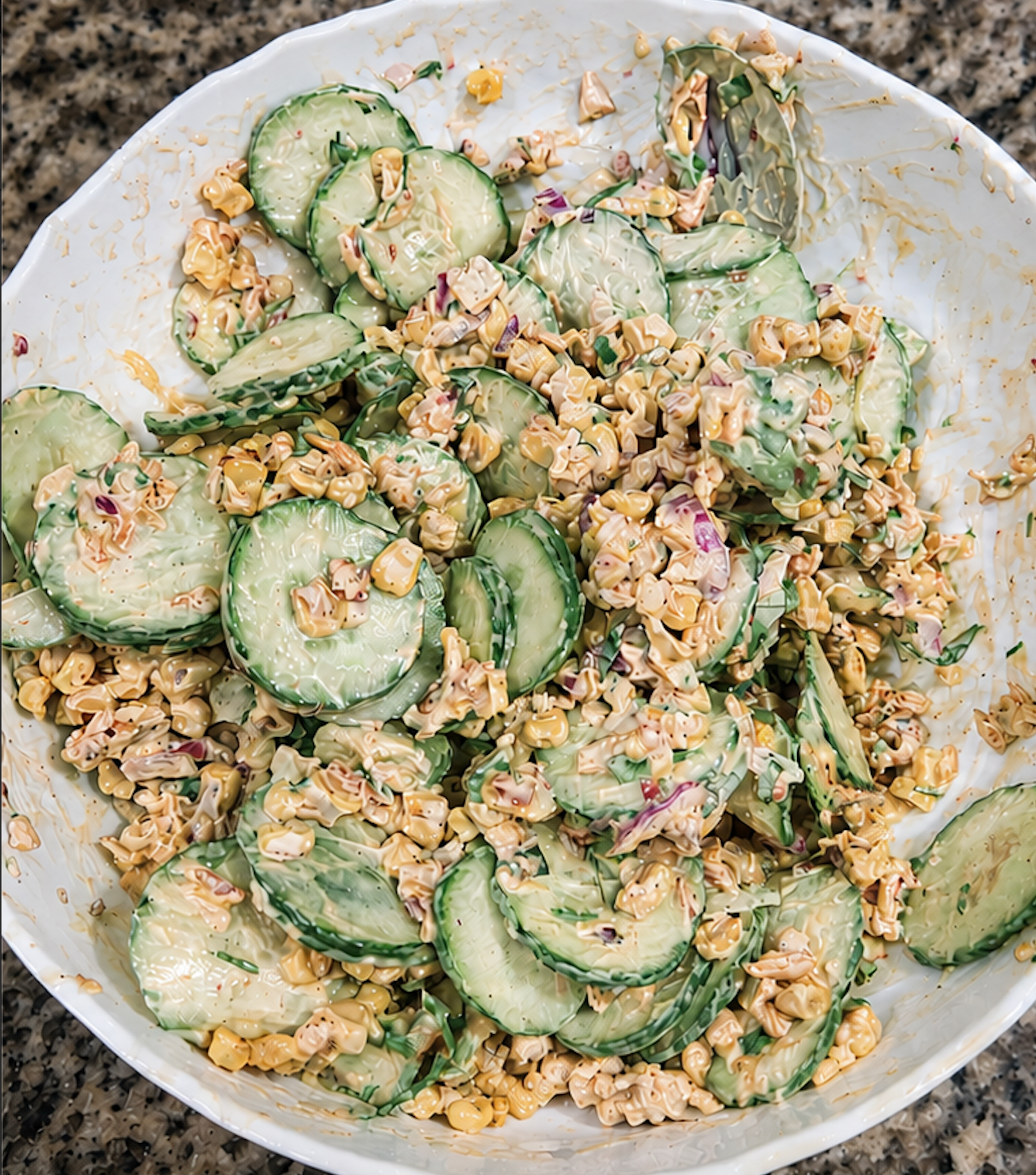 Crispy and Creamy Southwest Cucumber Salad